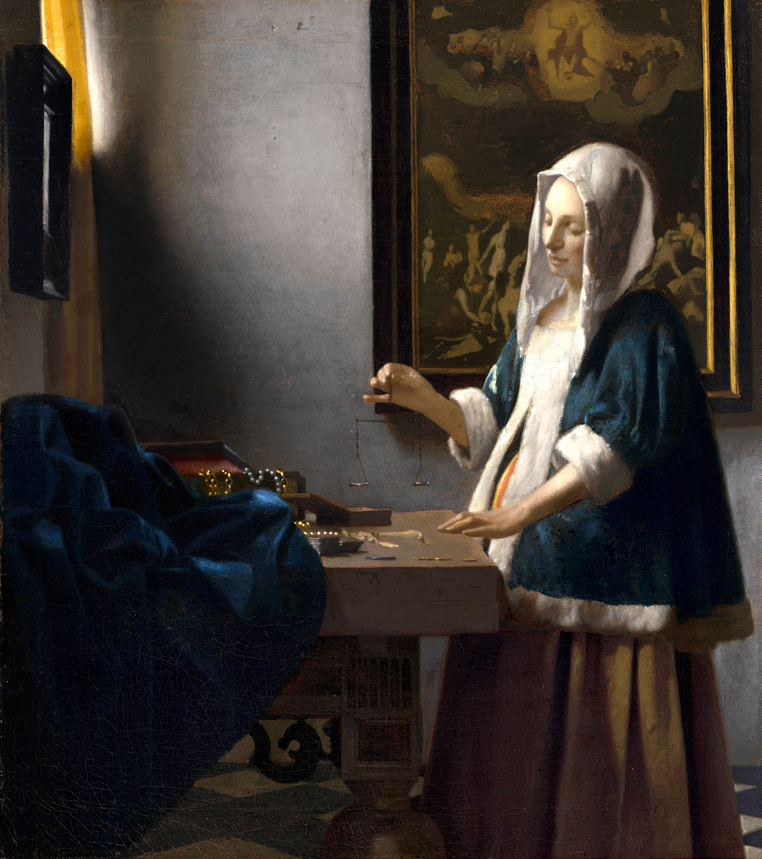 Johannes Vermeerin teos Nainen vaaka kädessään