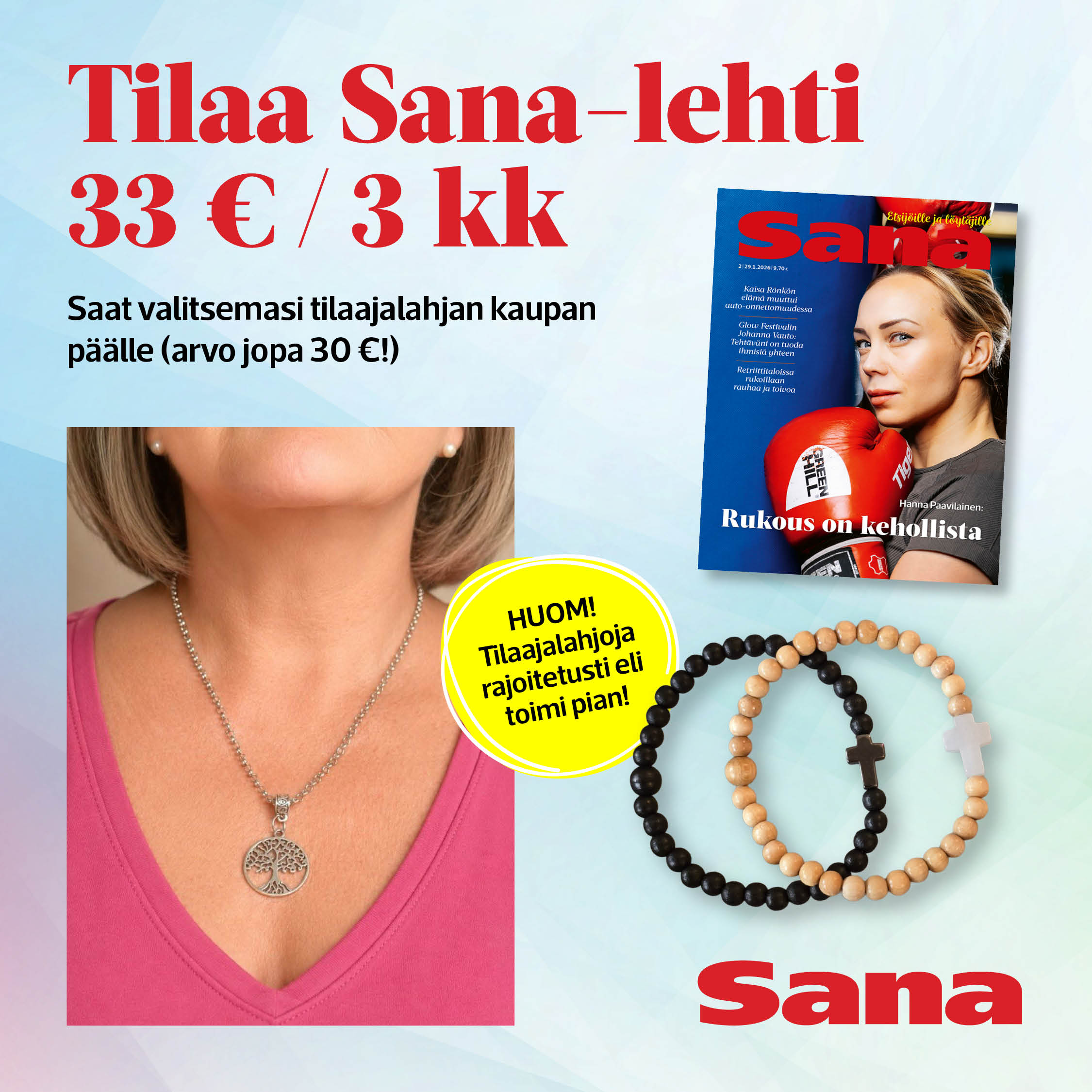 Tutustu Sanaan, tilaa maksuton näköislehti